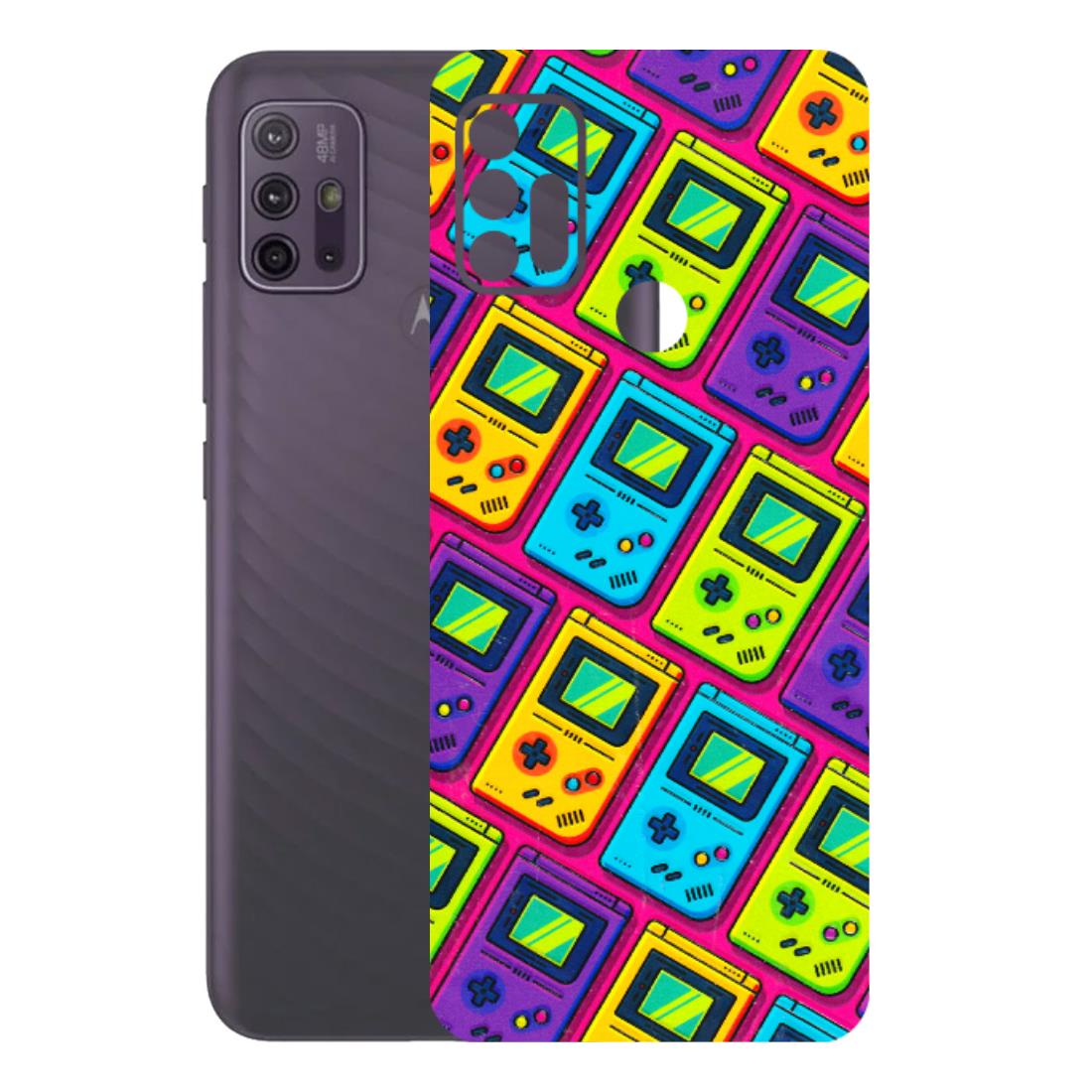 Motorola Phone Skins (All Models) - Gameboy Colourful - 3D Embossed Finish (L-266) Motorola Moto G10 Power