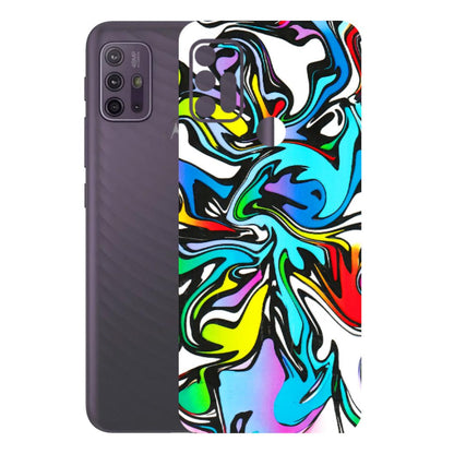 Motorola Phone Skins (All Models) - Abstract Colour Paints - 3D Embossed Finish (L-271) Motorola Moto G10 Power
