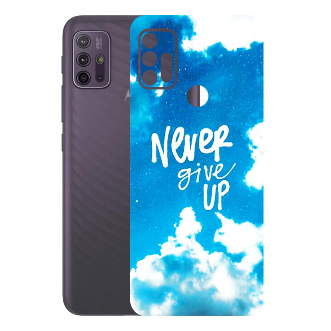 Motorola Phone Skins (All Models) - Never Give Up - 3D Embossed Finish (L-279) Motorola Moto G10 Power