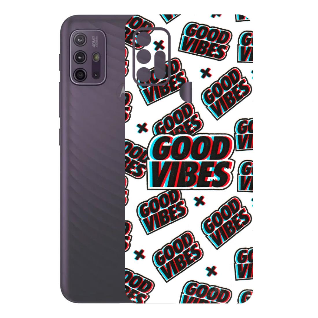 Motorola Phone Skins (All Models) - Good Vibes - 3D Embossed Finish (L-282) Motorola Moto G10 Power