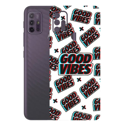 Motorola Phone Skins (All Models) - Good Vibes - 3D Embossed Finish (L-282) Motorola Moto G10 Power