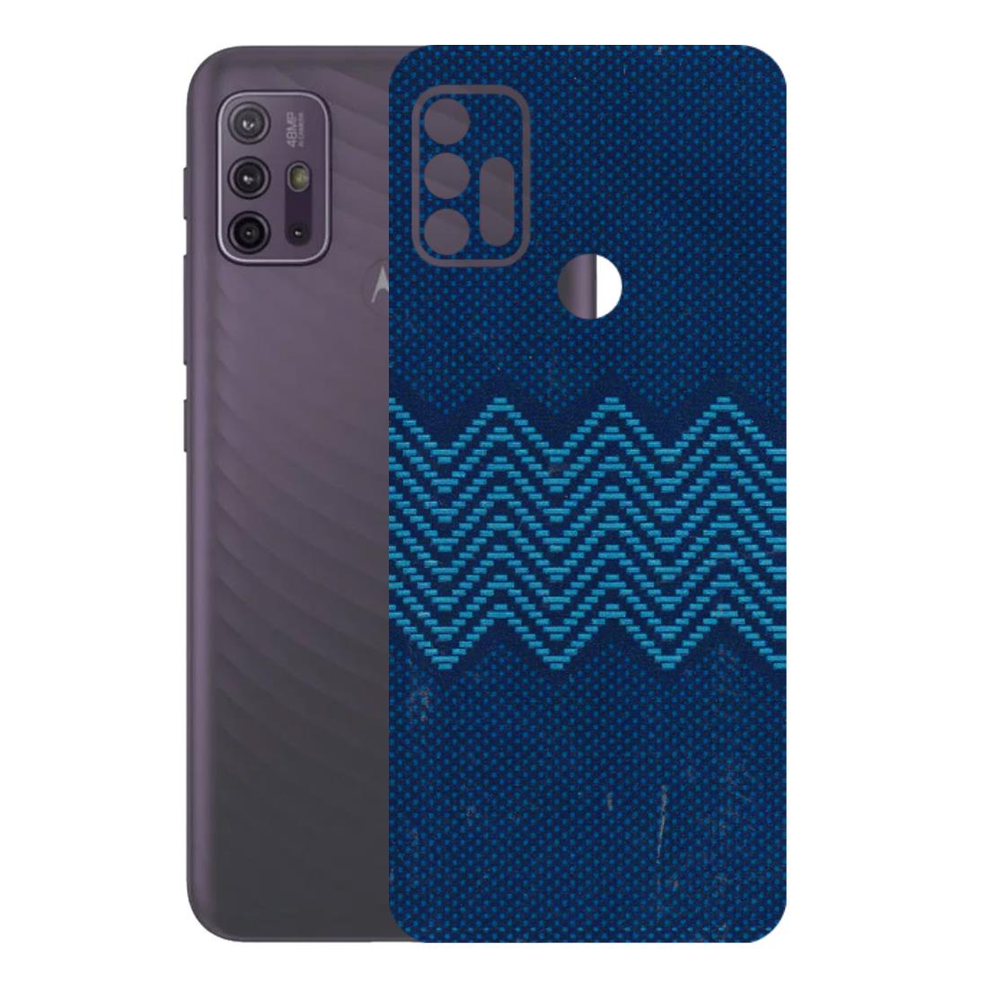 Motorola Phone Skins (All Models) - Blue Sober Waves - 3D Embossed Finish (L-306) Motorola Moto G10 Power