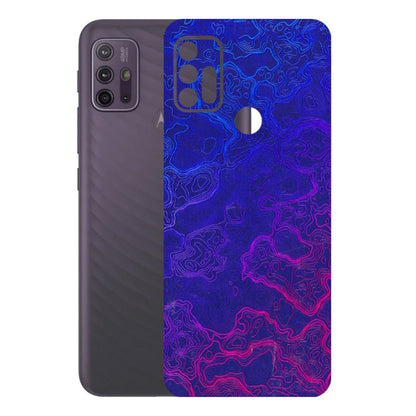 Motorola Phone Skins (All Models) - Purple Ripples Swirl - 3D Embossed Finish (L-314) Motorola Moto G10 Power