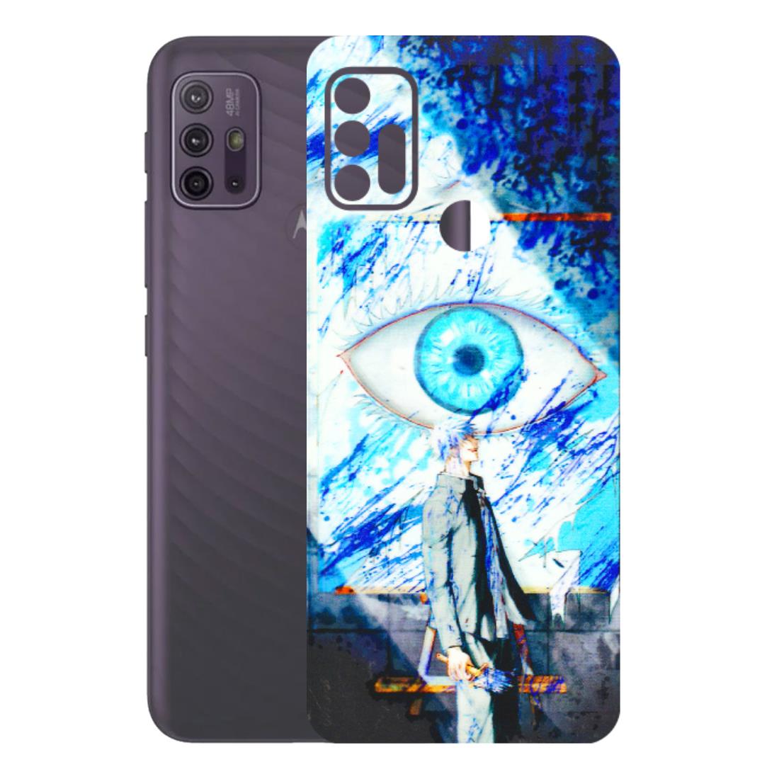Motorola Phone Skins (All Models) - Anime Sea Blue Eye - 3D Embossed Finish (L-318) Motorola Moto G10 Power