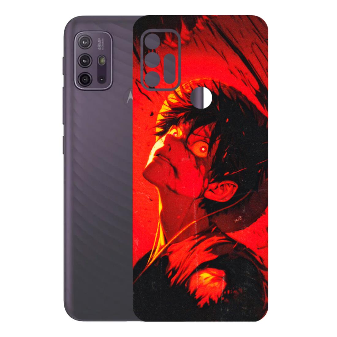 Motorola Phone Skins (All Models) - D.Luffy Power Up One Piece Anime - 3D Embossed Finish (L-326) Motorola Moto G10 Power