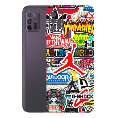 Motorola Phone Skins (All Models) - Multi Brands Sticker Graffiti - 3D Embossed Finish (L-37) Motorola Moto G10 Power