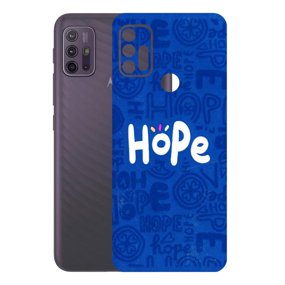Motorola Phone Skins (All Models) - Hope Doodles Blue - 3D Embossed Finish (L-43) Motorola Moto G10 Power