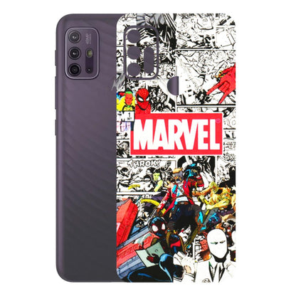 Motorola Phone Skins (All Models) - Marvel Colorful Comic - 3D Embossed Finish (L-64) Motorola Moto G10 Power
