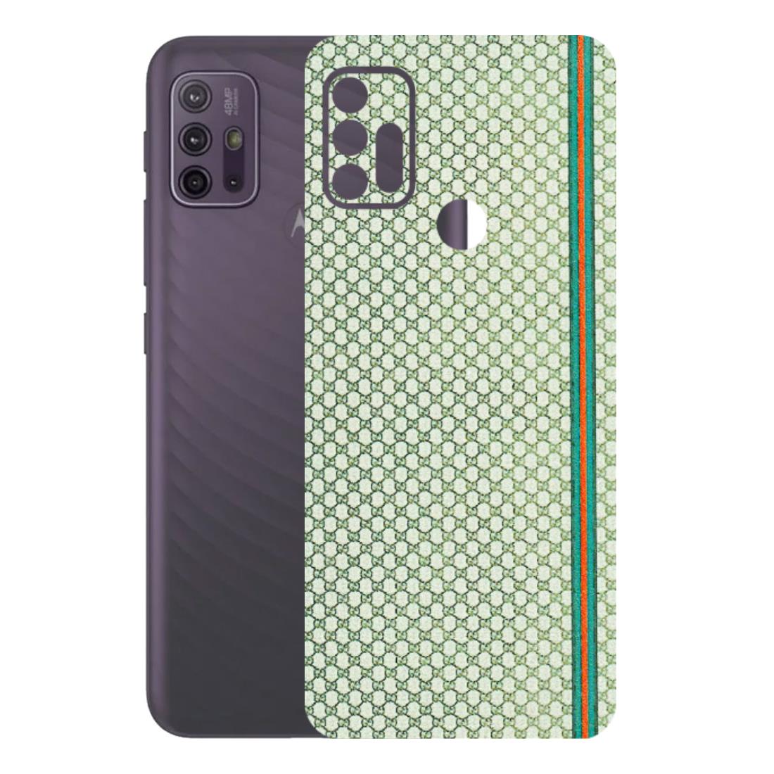 Motorola Phone Skins (All Models) - Gucci Fabric Pattern - 3D Embossed Finish (L-73) Motorola Moto G10 Power