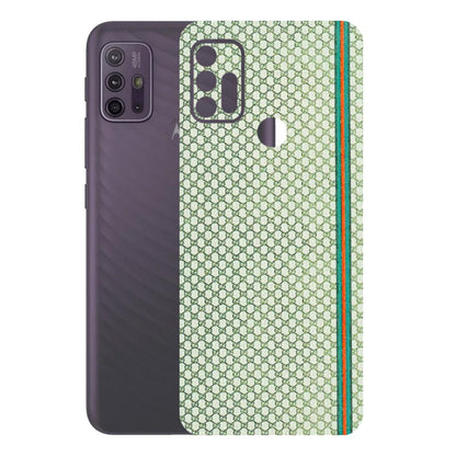 Motorola Phone Skins (All Models) - Gucci Fabric Pattern - 3D Embossed Finish (L-73) Motorola Moto G10 Power
