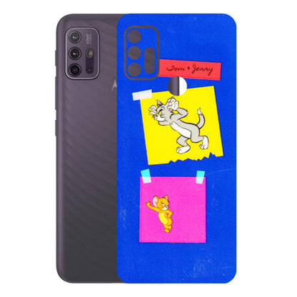 Motorola Phone Skins (All Models) - Tom N Jerry Sticky Notes - 3D Embossed Finish (L-88) Motorola Moto G10 Power