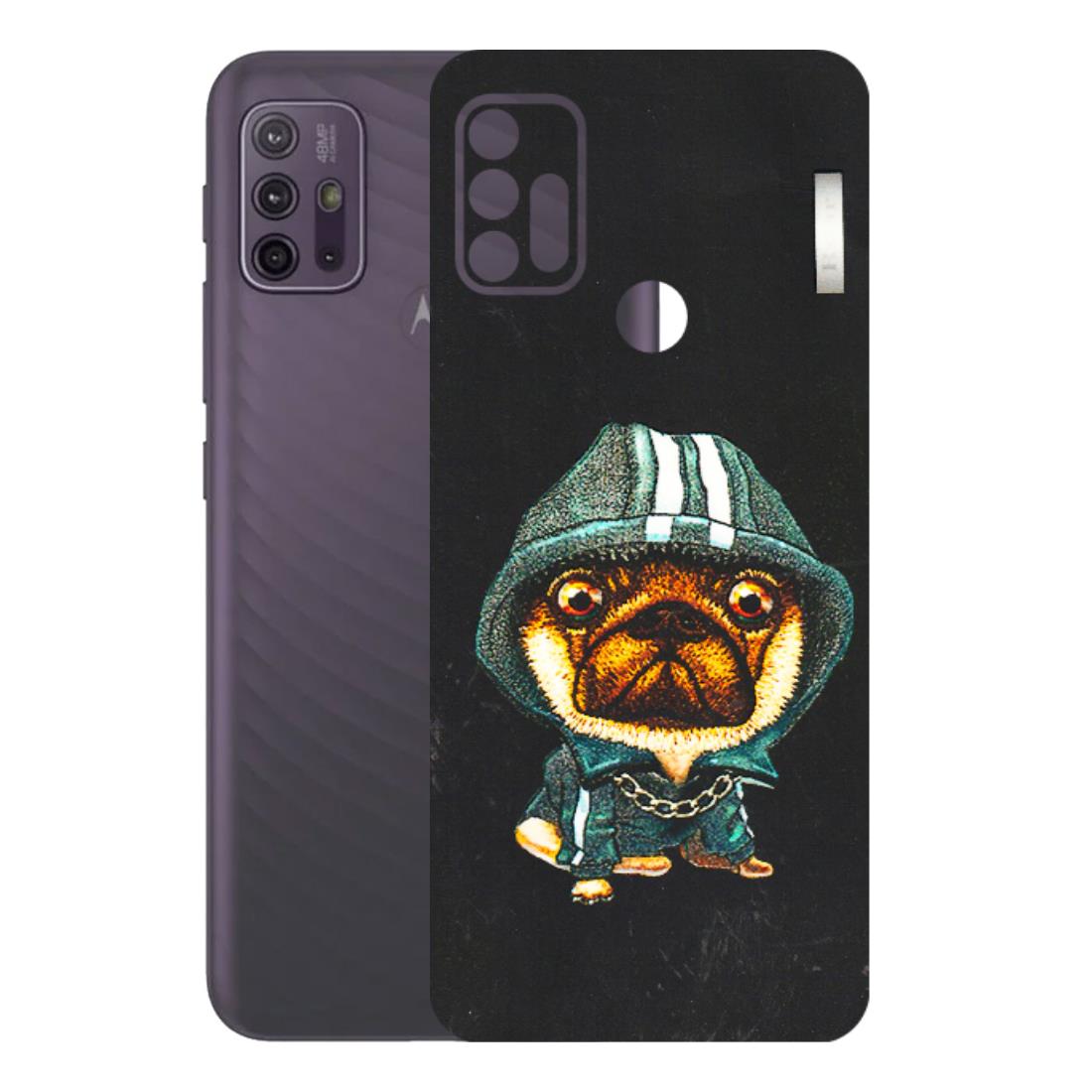 Motorola Phone Skins (All Models) - Puppy N Hoodie - 3D Embossed Finish (L-90) Motorola Moto G10 Power