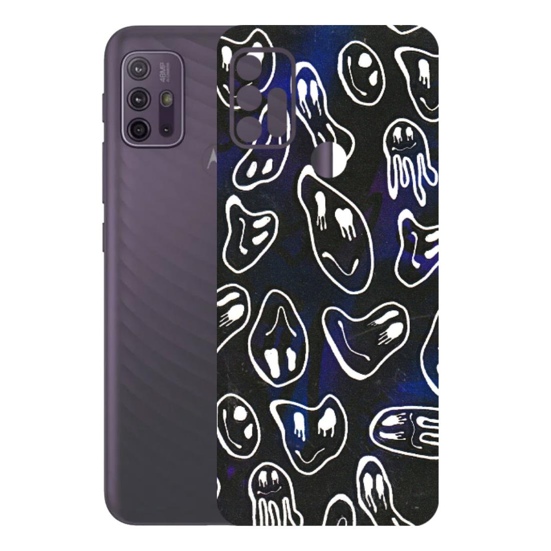 Motorola Phone Skins (All Models) - Distorted Smileys - 3D Embossed Finish (L-92) Motorola Moto G10 Power