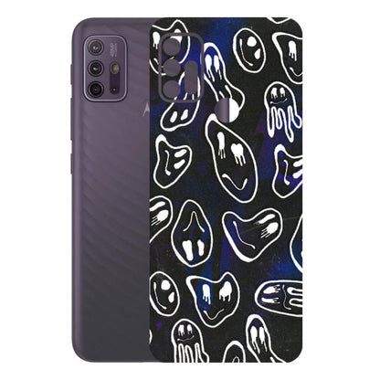 Motorola Phone Skins (All Models) - Distorted Smileys - 3D Embossed Finish (L-92) Motorola Moto G10 Power