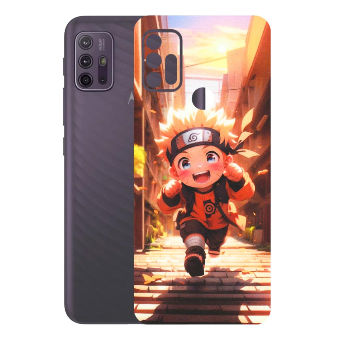 Motorola Phone Skins (All Models) - Naruto Cute Toon Running - Matte Finish (M-04) Motorola Moto G10 Power