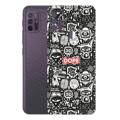 Motorola Phone Skins (All Models) - Dope Stay Classy Black Doodles - Matte Finish (M-126) Motorola Moto G10 Power
