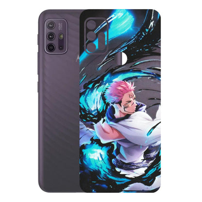 Motorola Phone Skins (All Models) - New Jujutsu Kaisen Grey Blue Anime - Matte Finish (M-127) Motorola Moto G10 Power