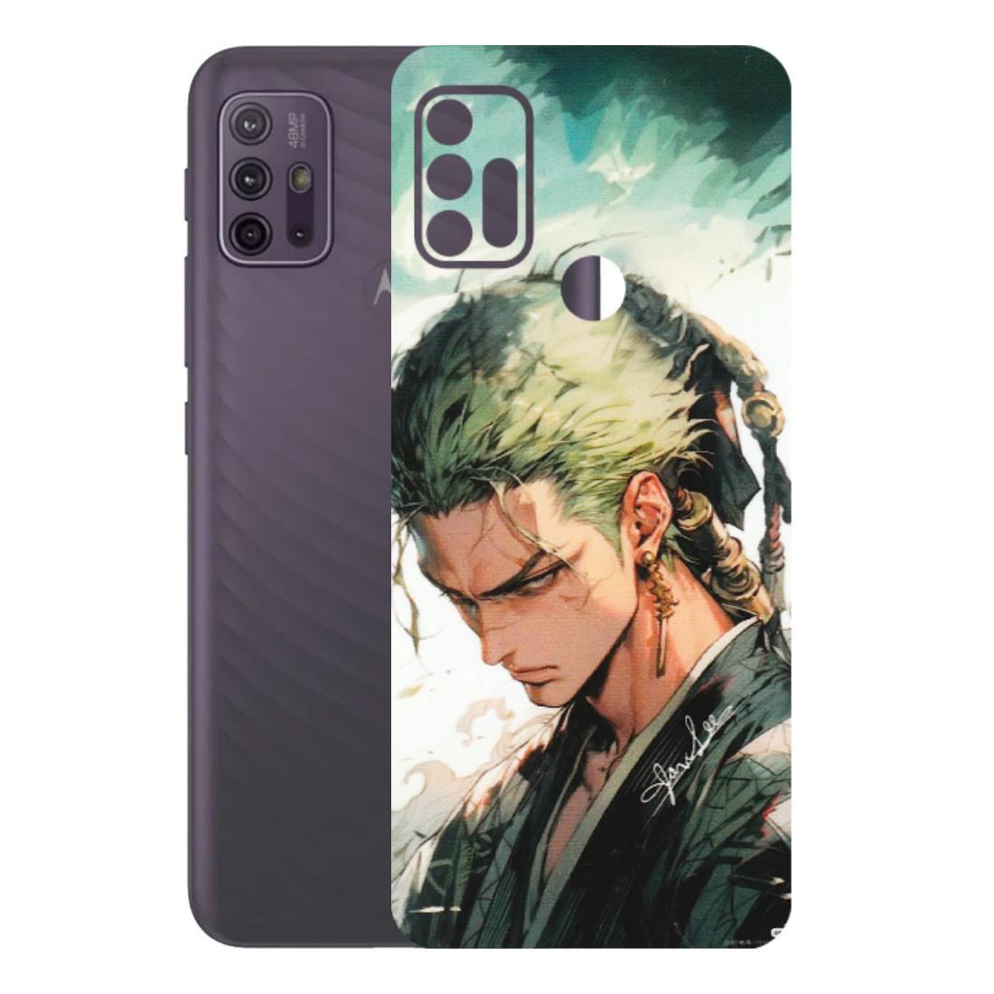 Motorola Phone Skins (All Models) - New Roronoa Zoro One Picece Anime - Matte Finish (M-140) Motorola Moto G10 Power