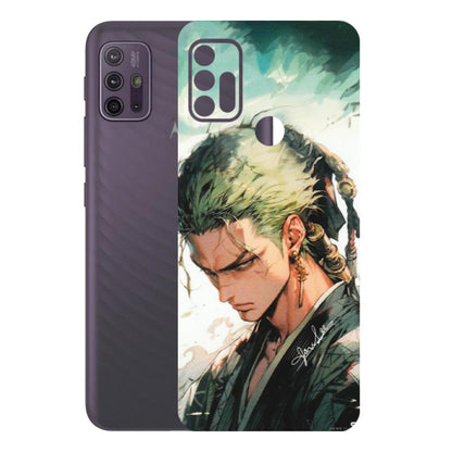 Motorola Phone Skins (All Models) - New Roronoa Zoro One Picece Anime - Matte Finish (M-140) Motorola Moto G10 Power