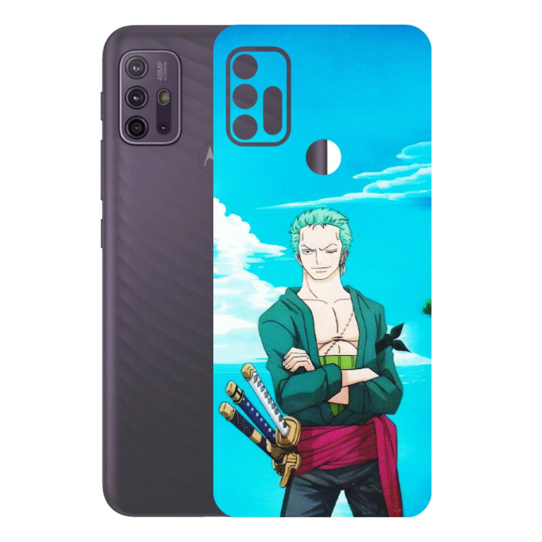 Motorola Phone Skins (All Models) - Cool Swordman Zoro Anime - Matte Finish (M-143) Motorola Moto G10 Power
