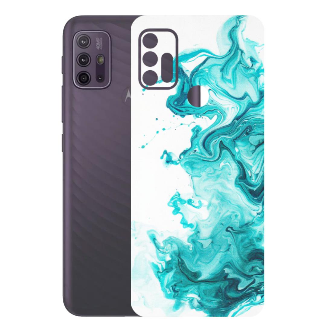 Motorola Phone Skins (All Models) - Sky Blue Abstract Colour - Matte Finish (M-146) Motorola Moto G10 Power