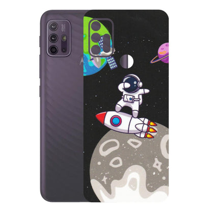 Motorola Phone Skins (All Models) - Astronaut Vibing Toon Running - Matte Finish (M-39) Motorola Moto G10 Power