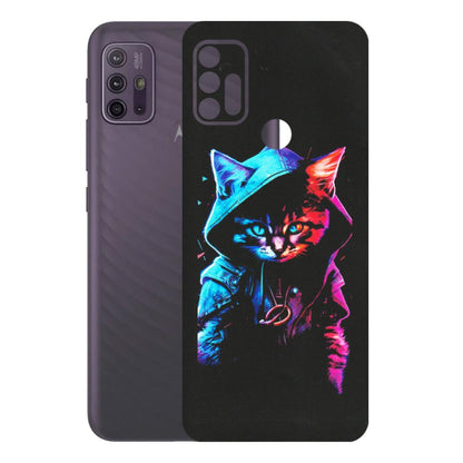 Motorola Phone Skins (All Models) - Cyberpunk Cat - Matte Finish (M-45) Motorola Moto G10 Power