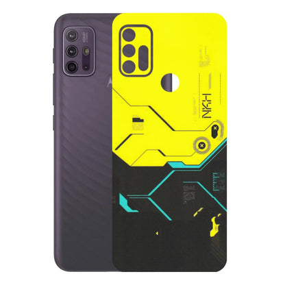 Motorola Phone Skins (All Models) - Black Yellow Technica - Matte Finish (M-53) Motorola Moto G10 Power