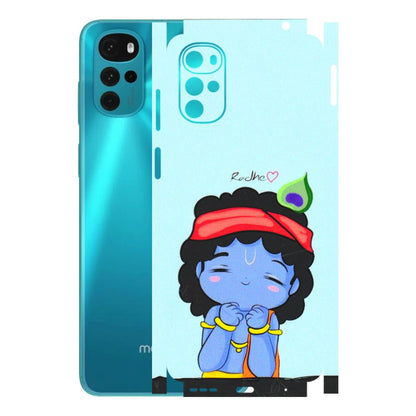 Motorola Phone Skins (All Models) - Radhe Radhe Cute Toon - 3D Embossed Finish (L-05) Motorola Moto G22
