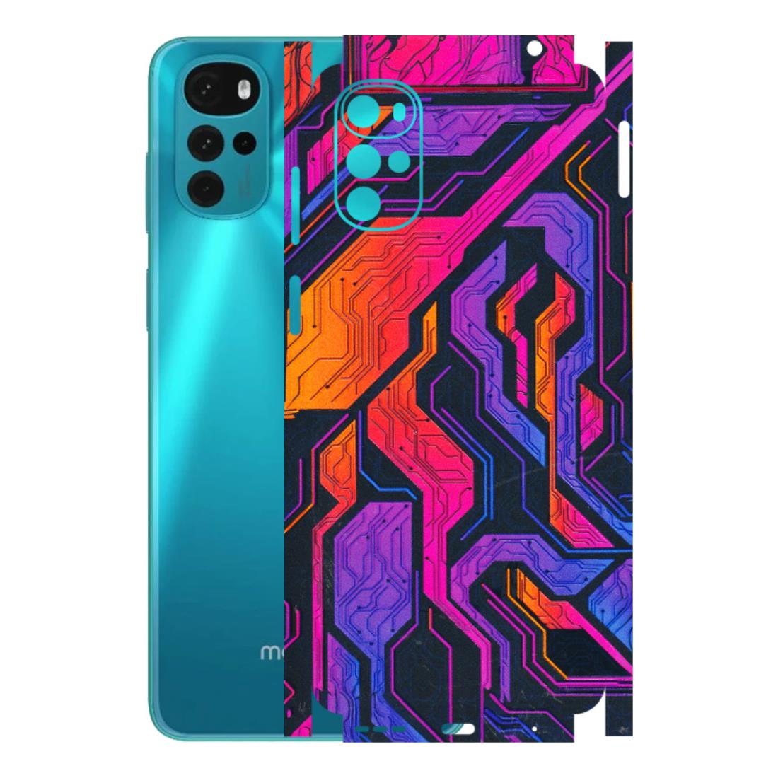 Motorola Phone Skins (All Models) - Tech Circuits Futuristic - 3D Embossed Finish (L-07) Motorola Moto G22
