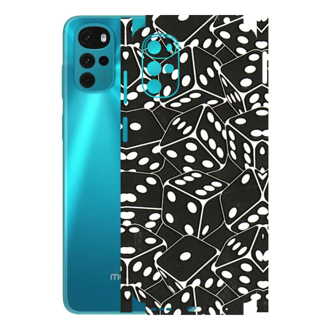 Motorola Phone Skins (All Models) - Big Black Dices - 3D Embossed Finish (L-106) Motorola Moto G22