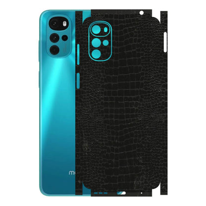 Motorola Phone Skins (All Models) - Snake Leather Black - 3D Embossed Finish (L-107) Motorola Moto G22