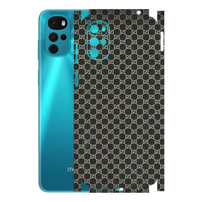Motorola Phone Skins (All Models) - Black G Print - 3D Embossed Finish (L-109) Motorola Moto G22