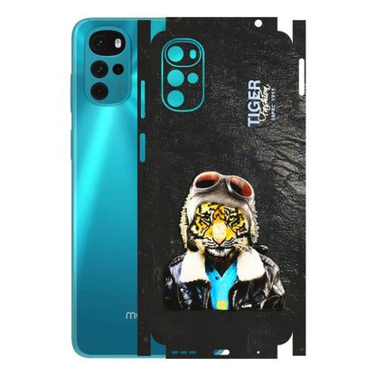 Motorola Phone Skins (All Models) - Rider Tiger - 3D Embossed Finish (L-113) Motorola Moto G22