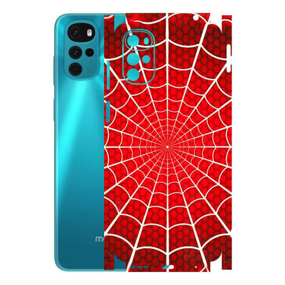 Motorola Phone Skins (All Models) - Classic Spidey Web - 3D Embossed Finish (L-115) Motorola Moto G22