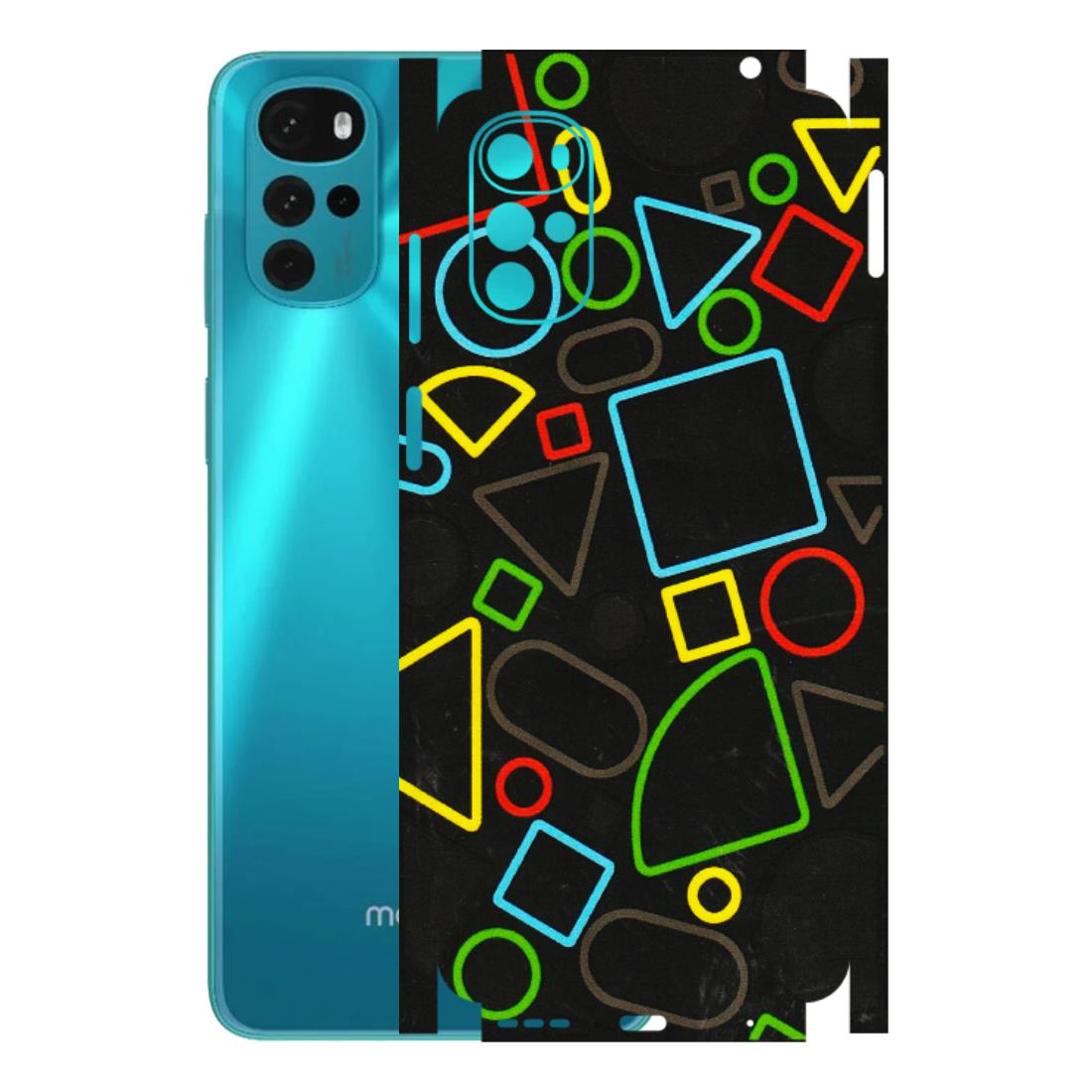 Motorola Phone Skins (All Models) - Black Shapes - 3D Embossed Finish (L-131) Motorola Moto G22