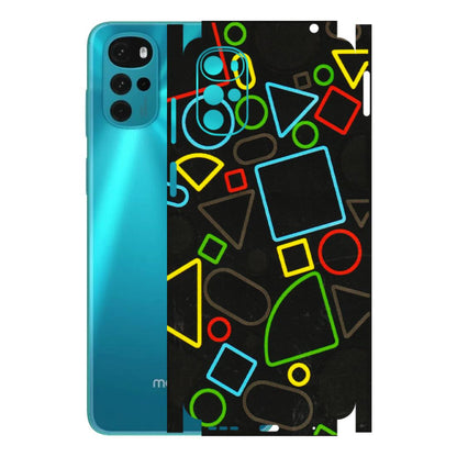 Motorola Phone Skins (All Models) - Black Shapes - 3D Embossed Finish (L-131) Motorola Moto G22