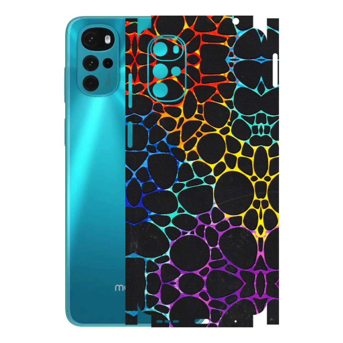 Motorola Phone Skins (All Models) - Abstract Art MultiColour - 3D Embossed Finish (L-133) Motorola Moto G22