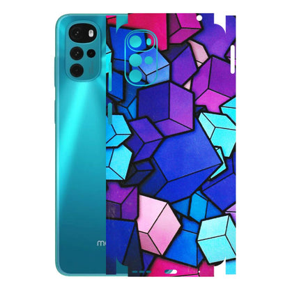 Motorola Phone Skins (All Models) - Cube Doodle - 3D Embossed Finish (L-141) Motorola Moto G22