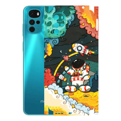 Motorola Phone Skins (All Models) - Astronauts & Spaceship - 3D Embossed Finish (L-145) Motorola Moto G22