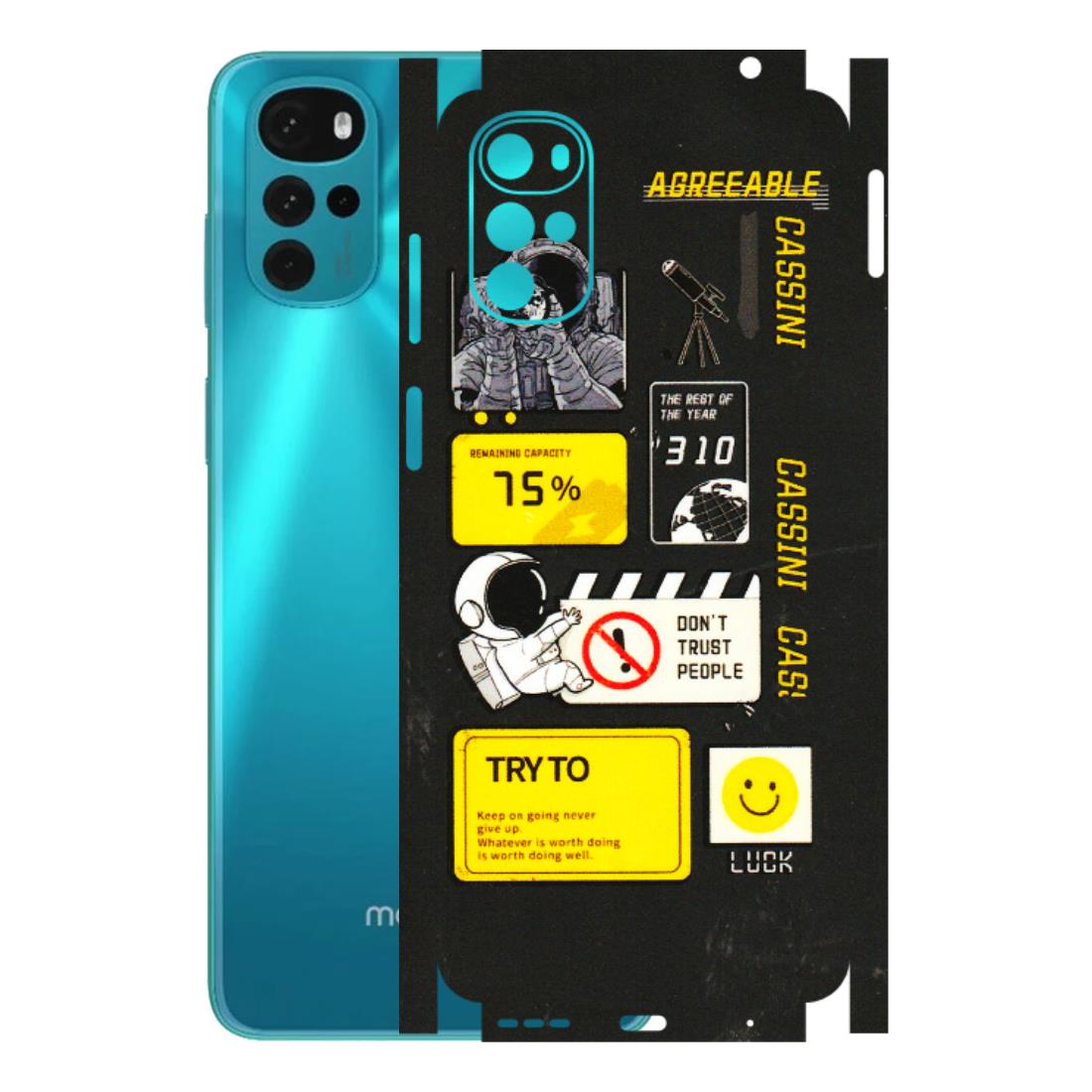 Motorola Phone Skins (All Models) - Black Cassini - 3D Embossed Finish (L-161) Motorola Moto G22