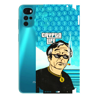 Motorola Phone Skins (All Models) - Crypto Thug Life - 3D Embossed Finish (L-179) Motorola Moto G22
