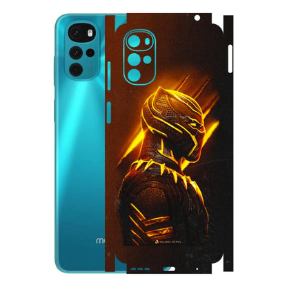 Motorola Phone Skins (All Models) - Gold Black Panther - 3D Embossed Finish (L-181) Motorola Moto G22