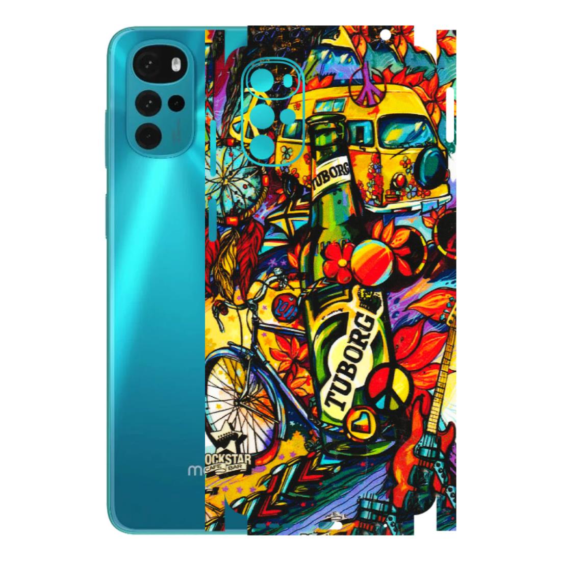 Motorola Phone Skins (All Models) - Cool Beer Bottle - 3D Embossed Finish (L-193) Motorola Moto G22