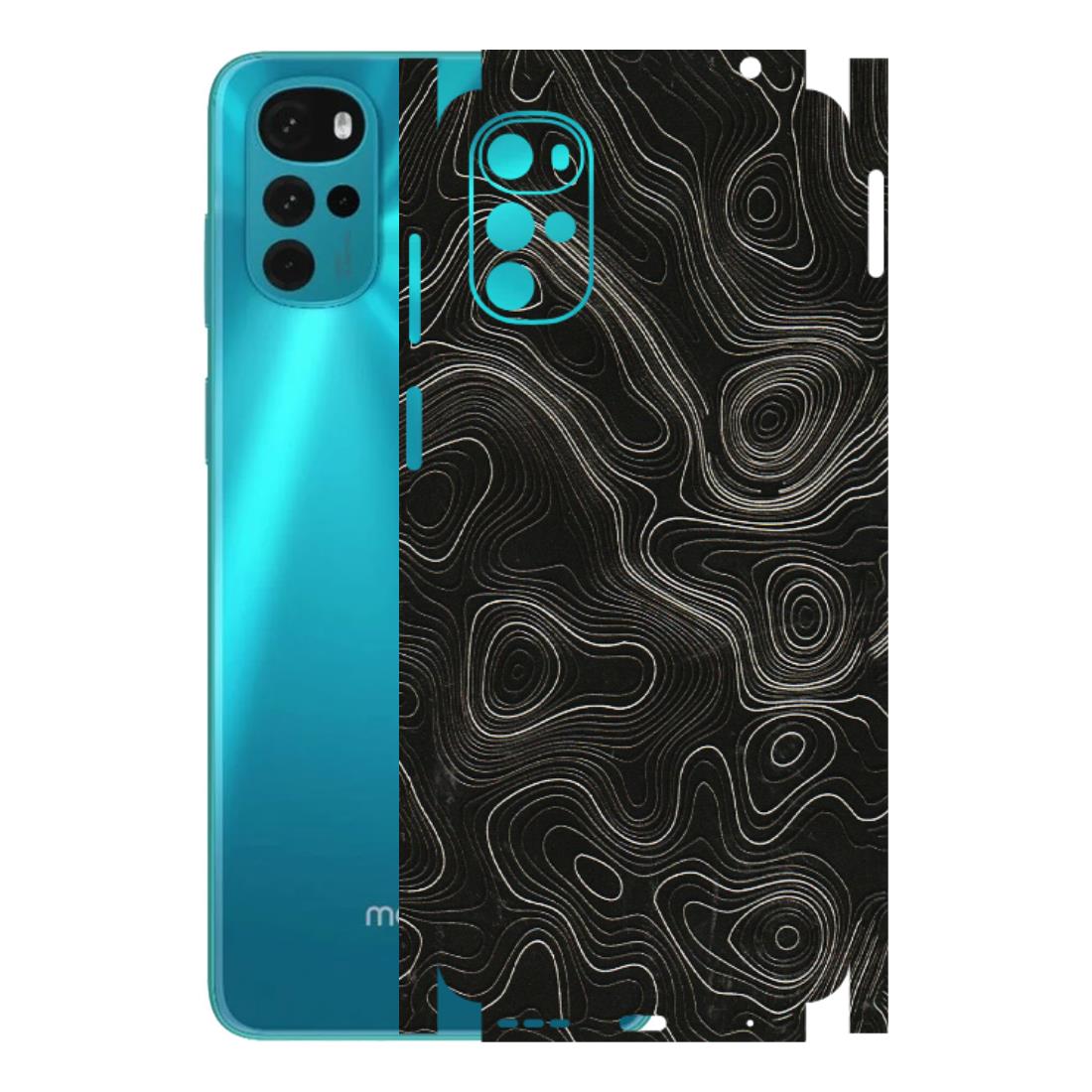 Motorola Phone Skins (All Models) - Black Swirl - 3D Embossed Finish (L-196) Motorola Moto G22