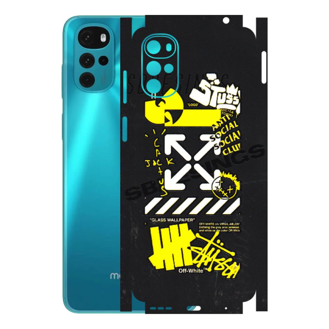 Motorola Phone Skins (All Models) - Anti Social Graffiti - 3D Embossed Finish (L-198) Motorola Moto G22