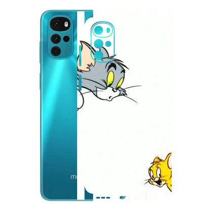 Motorola Phone Skins (All Models) - Cute Tom And Jerry - 3D Embossed Finish (L-220) Motorola Moto G22