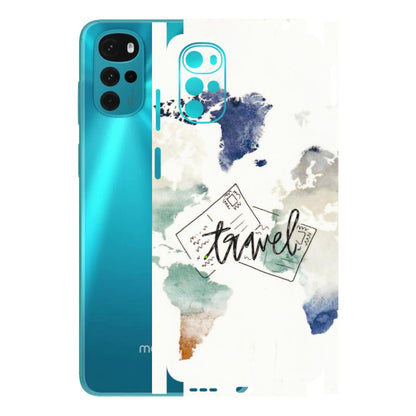 Motorola Phone Skins (All Models) - Travel The World - 3D Embossed Finish (L-232) Motorola Moto G22