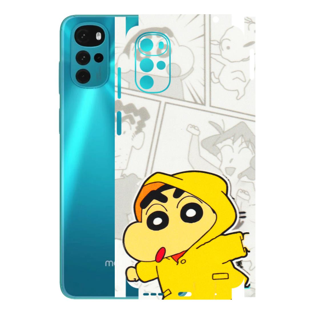 Motorola Phone Skins (All Models) - Yellow Shinchan Comic - 3D Embossed Finish (L-246) Motorola Moto G22
