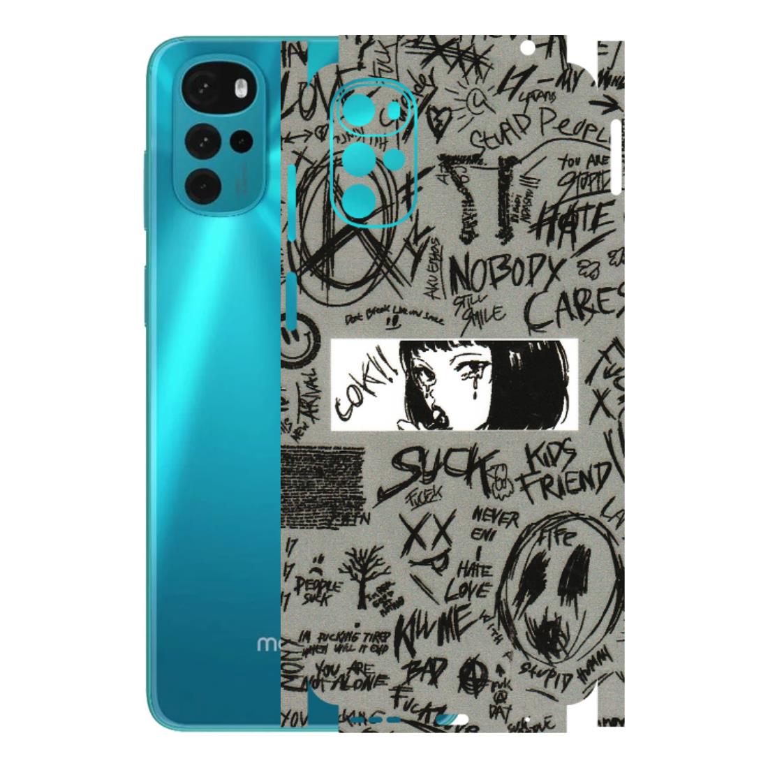 Motorola Phone Skins (All Models) - Never Have Love Anime - 3D Embossed Finish (L-260) Motorola Moto G22